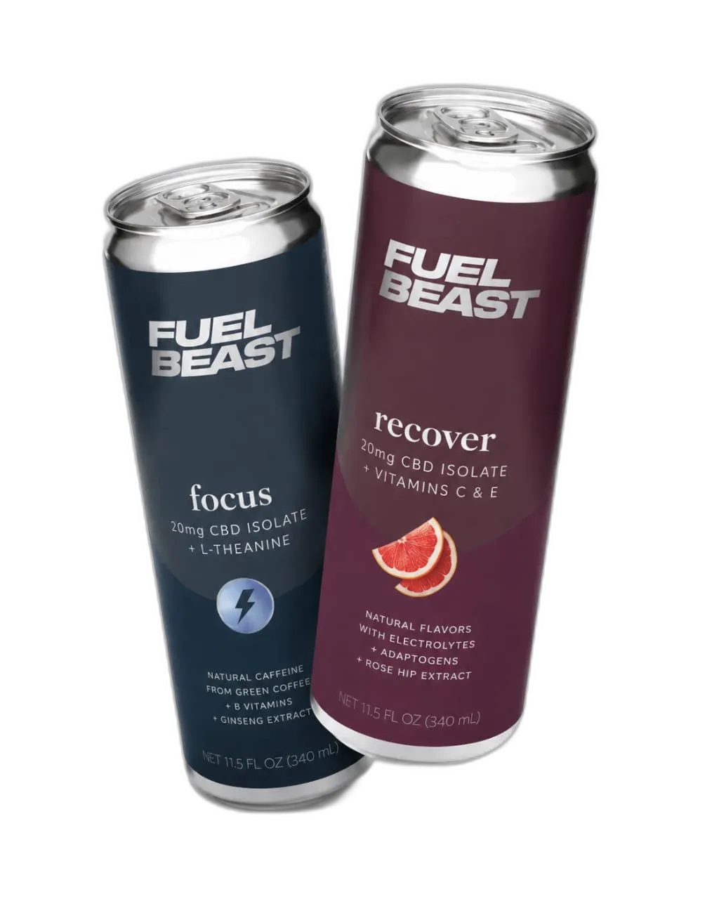Fuel Beast Focus and Recover cans