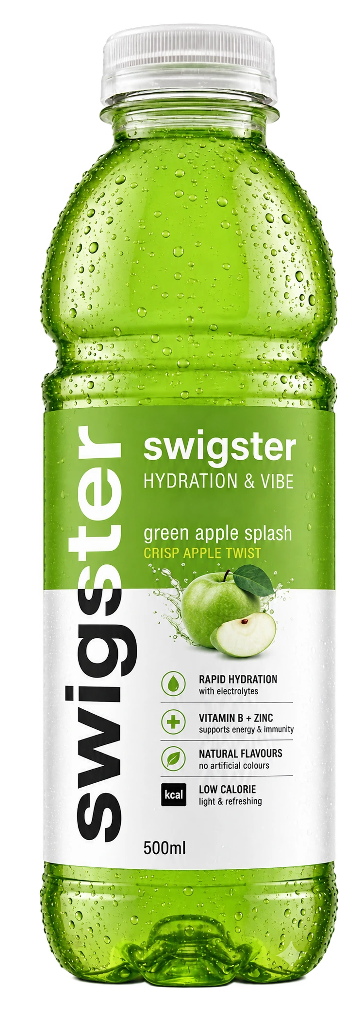 Green apple hydration drink bottle