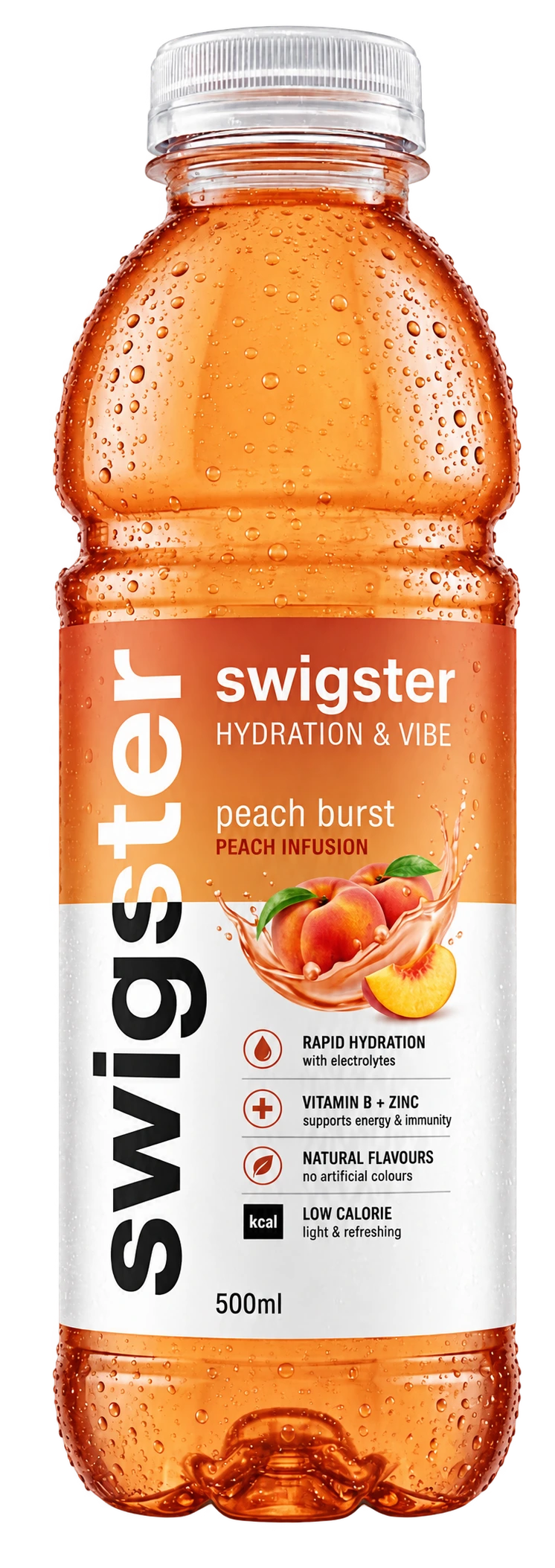 Peach hydration drink bottle