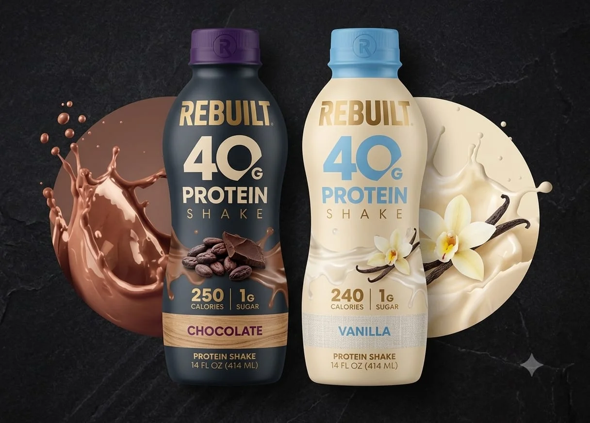 REBUILT 40g Protein Shake - Chocolate and Vanilla